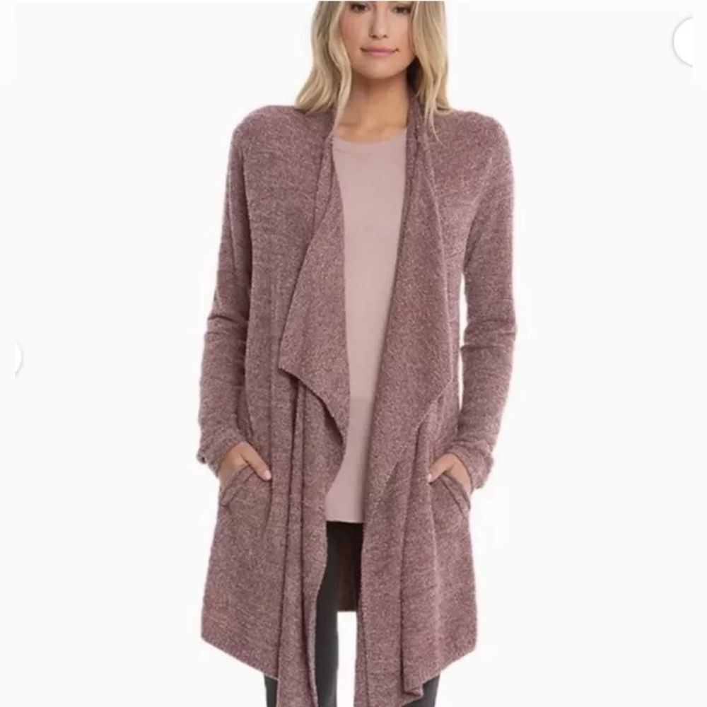 Barefoot Dreams Island Wrap Cozy Cardigan Tan Size S/M